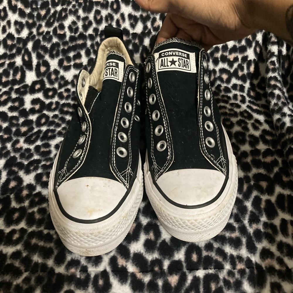Platform all star converse slip on shoes